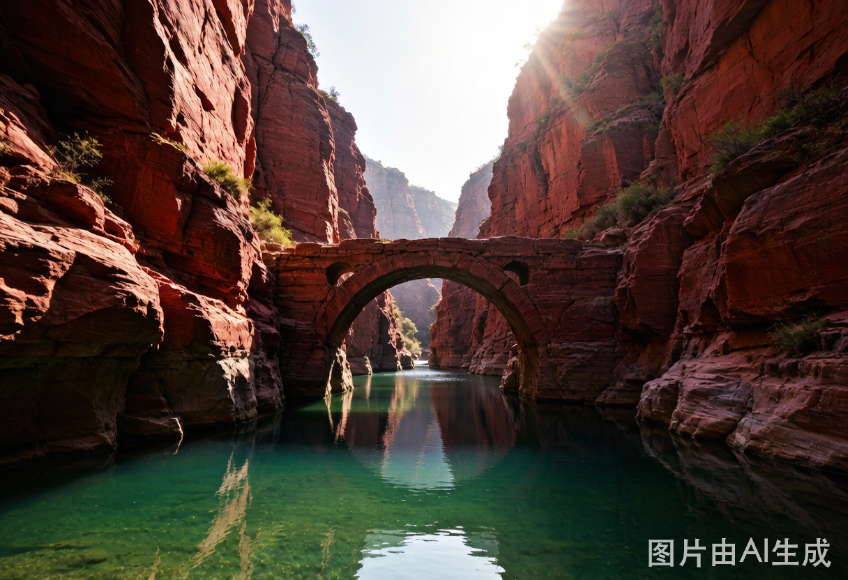 红石峡双孔桥