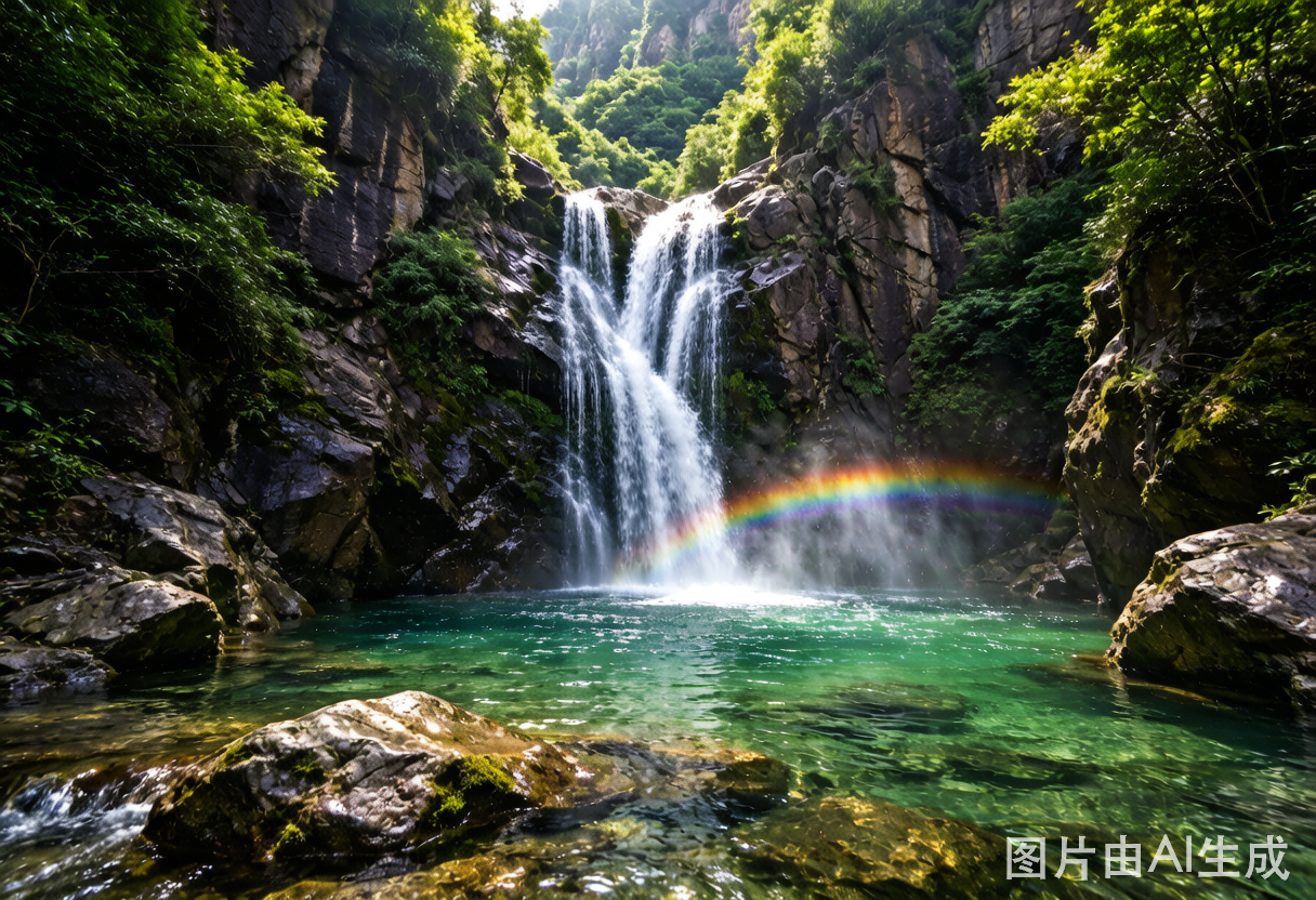 潭瀑峡丫字瀑